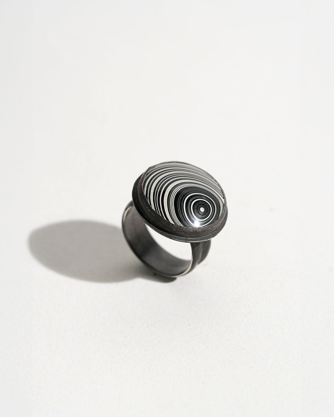 Fordite ring - Cosmic Iris