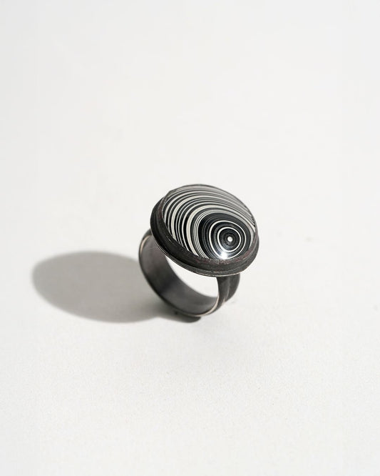 Fordite ring - Cosmic Iris