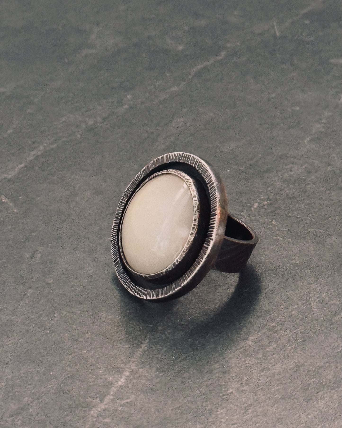 Engraved Luna Ring